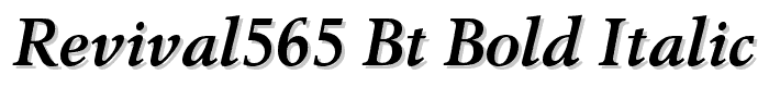Revival565 BT Bold Italic font